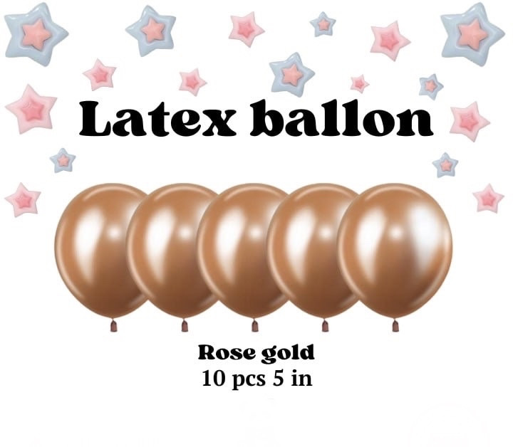 Кулі повітряні хромовані 5 дюйм бронза rose gold 10 шт., фото 1