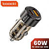 Автомобільний зарядний пристрій Toocki TQ-CC25A 60W(30+30) Fast Car Charger, фото 3