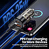 Автомобільний зарядний пристрій Toocki TQ-CC25A 60W(30+30) Fast Car Charger, фото 4