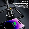 Автомобільний зарядний пристрій Toocki TQ-CC25A 60W(30+30) Fast Car Charger, фото 8