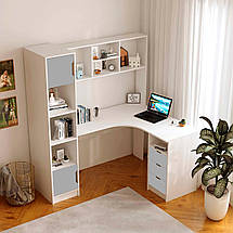 Кутовий стіл Teenager 155х119х170h см корпус білий ТМ Viorina-Deko, фото 3