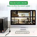 Роз'єм подовжувач мережевого кабелю LAN RJ45 Cat7/6/5/5e. Подовжувач мережевого кабелю Ethernet., фото 5