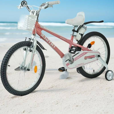 Дитячий бежевий велик лисапед 20" дівчинці від 8 років Велосипед для прогулянок і тренувань Кошик Дзвінок Гальмо