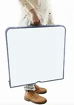 Стіл алюмінієва валіза для пікніка зі стільцями білий, фото 3