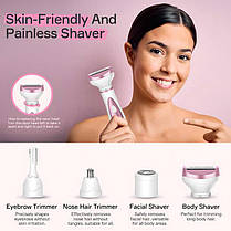 Тример епілятор із 4 насадками Geemy GM-3161 4in1, фото 3