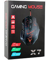 Ігрова миша Gaming mouse X7 USB дротова RGB-підсвітка, фото 5
