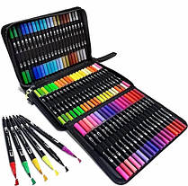 Набір двосторонніх маркерів Dual Brush Pens 80 шт. у чохлі, фото 2