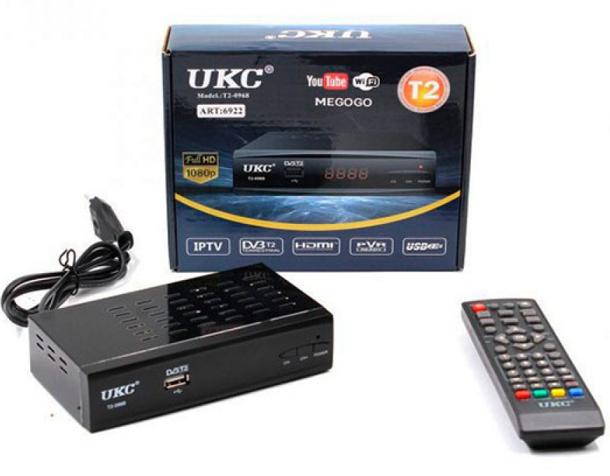 Цифровий ресивер DVB-T2 UKC 0968 з підтримкою Wi-Fi адаптера