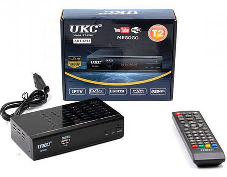Цифровий ресивер DVB-T2 UKC 0968 з підтримкою Wi-Fi адаптера, фото 1