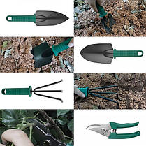 Набір садових інструментів 5 в 1 для саду городу в кейсі, фото 3