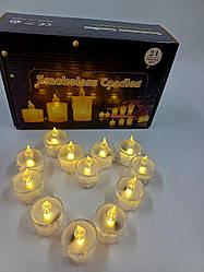 Свічка лед 5*3,5 см на батарейках біла 24шт. ціна за уп.