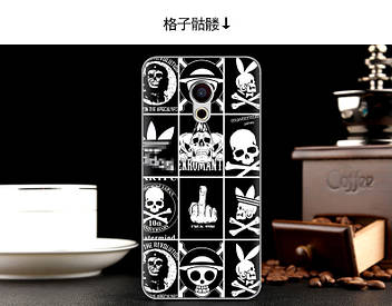 Чохол силіконовий бампер для Meizu pro 6 із зображенням черепа