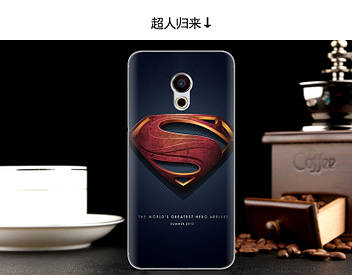 Чохол силіконовий бампер для Meizu pro 6 з картинкою Емблема Super man