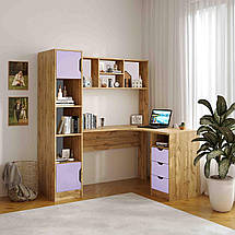 Кутовий стіл Teenager 155х119х170h см корпус Дуб Тахо ТМ Viorina-Deko, фото 4