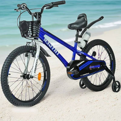 Дитячий синій велосипед лисапед 20" для хлопчика від 8 років Велик для катання і навчання Кошик Дзвінок Гальмо