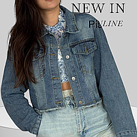 Куртка джинсова жіноча джинсовка коротка