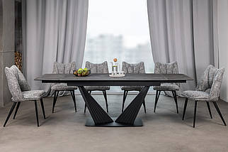 Стілець M-217 тканина гавана + ніжки чорні TM Vetro Mebel, фото 3