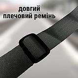 Сумка дорожня жіноча, ручна кладь для подорожей, чоловіча дорожня сумка чорна Hechpro (HP005), фото 6