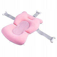 Подушка матрацик для купання новонароджених дитячої ванночки антиковзна Рожева, фото 5