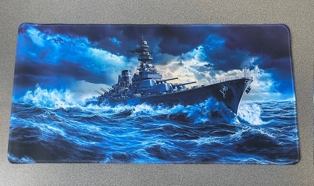 Килимок для миші з дизайном військового кораблю, розмір 60/30, фото 1