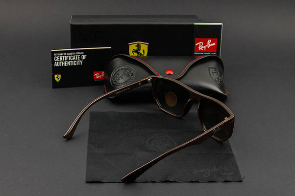 Сонцезахисні окуляри RAY BAN Ferrari поляризаційні UV400 (арт. RB4609) коричневі/ глянсова оправа, фото 5