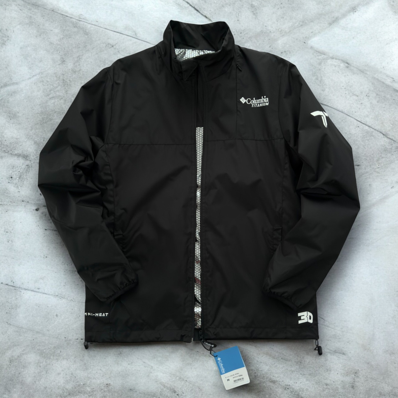 Вітровка чоловіча Columbia куртка осінь-весна демісезонна легка з капюшоном коламбія чорна, фото 1