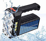 Ліхтар акумуляторний світлодіодний з сонячною панеллю LED + SOLAR, переносний ручний ліхтар ST11, фото 8