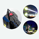 Ліхтар акумуляторний світлодіодний з сонячною панеллю LED + SOLAR, переносний ручний ліхтар ST11, фото 6