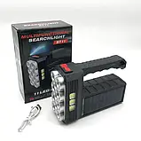 Ліхтар акумуляторний світлодіодний з сонячною панеллю LED + SOLAR, переносний ручний ліхтар ST11, фото 3