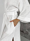Халат МУСЛІНОВИЙ жіночий ДОВГИЙ DUNA COSY БІЛИЙ M91W, фото 9