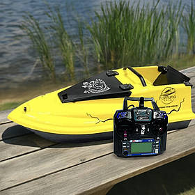 Прикормовий кораблик Фурія Фюжн 21000 mAh 17 км/год Жовтий. Електронний кораблик для риболовлі