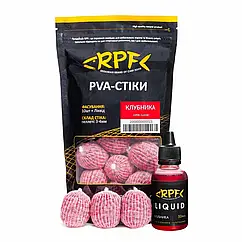 Готові ПВА стіки RPF Клубника + 50мл Ліквіду 3-4mm