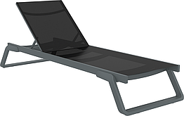 Шезлонг Siesta Tropic Dark Grey Black