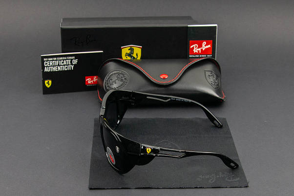 Сонцезахисні окуляри RAY BAN Ferrari поляризаційні UV400 (арт. RB2128) глянсова оправа, фото 4