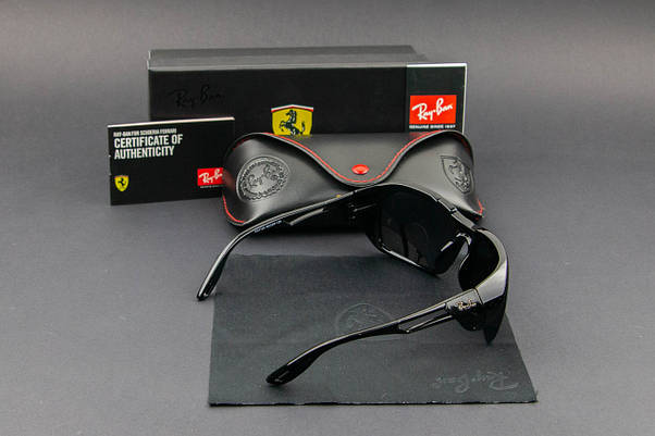 Сонцезахисні окуляри RAY BAN Ferrari поляризаційні UV400 (арт. RB2128) глянсова оправа, фото 5