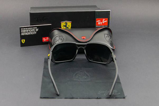 Сонцезахисні окуляри RAY BAN Ferrari поляризаційні UV400 (арт. RB2128) матова оправа, фото 6