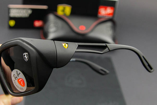 Сонцезахисні окуляри RAY BAN Ferrari поляризаційні UV400 (арт. RB2128) матова оправа, фото 4
