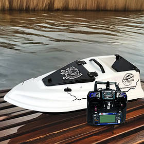 Кораблик для завезення підгодовування Фурія Шторм 21000 мАг. Білий. Кораблик для риболовлі. Рибальський маленький катер