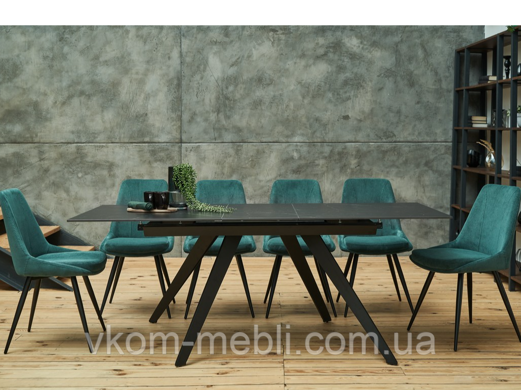 Керамічний стіл Васко TML-893 неро дорадо + чорний, фото 1