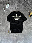 Спортивна футболка Adidas рефлектив чорна чоловіча брендова футболка адідас для спорту та відпочинку, фото 6
