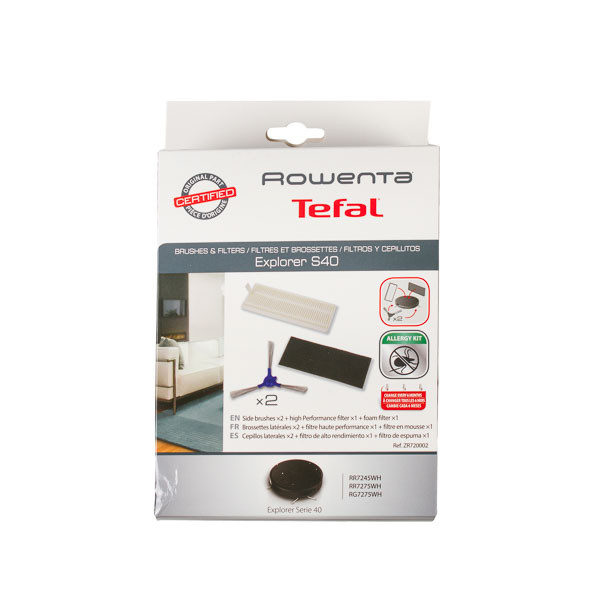 Набір щіток бічних крайок і фільтр HEPA для робота пилососа Rowenta Explorer Serie 40 Serie 50 (ZR7200002)