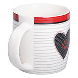 Чашка керамічна 400 (мл) для чаю та кави з серцем Lugi RX-N240147WB, фото 2