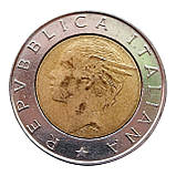 Італія 500 лір, 1997 50-та річниця - Дорожня поліція, фото 2