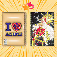 Блокнот на пружині в карту 48 л. Cardcaptor Sakura / Ловець карт Сакура 005