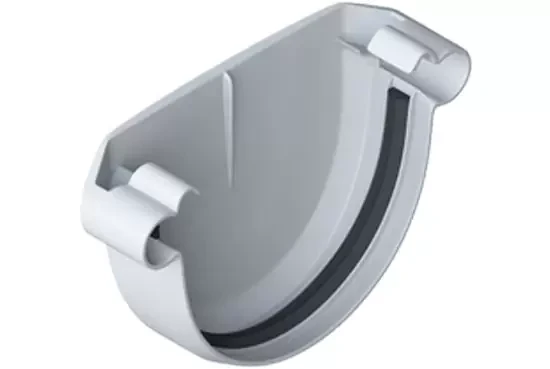 Заглушка ринви Еліт 125 мм Біла, Альта-Профіль, фото 1