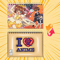 Блокнот на пружині в карту 48 л. Cardcaptor Sakura / Ловець карт Сакура 010
