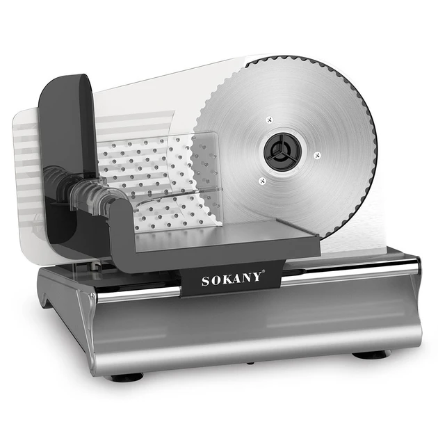 Слайсер скиборізка з нержавіючої сталі для м'яса Sokany SK-446 Fm, фото 1