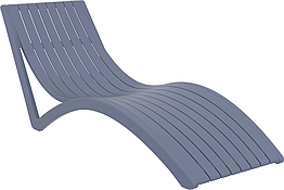 Шезлонг Siesta Slim Dark Grey