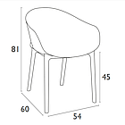 Комплект меблів для кафе Siesta Sky with Sky 70 Taupe, фото 6