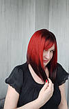 Перука яскрава каре термо з затемненими коренями та кінцями червона (LCI3020), фото 4